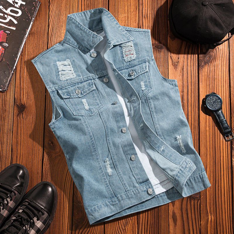 Streetwear Brand Hong Kong - Kamizelka jeansowa w stylu vintage inspirowana