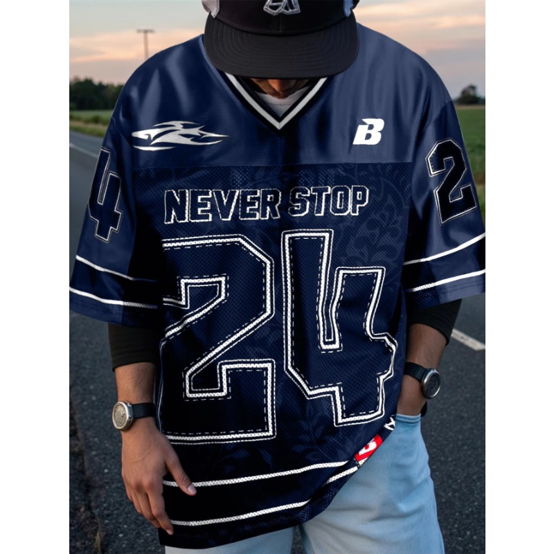 Streetwear Brand Football Jersey - 2026 Letnia męska koszulka vintage w